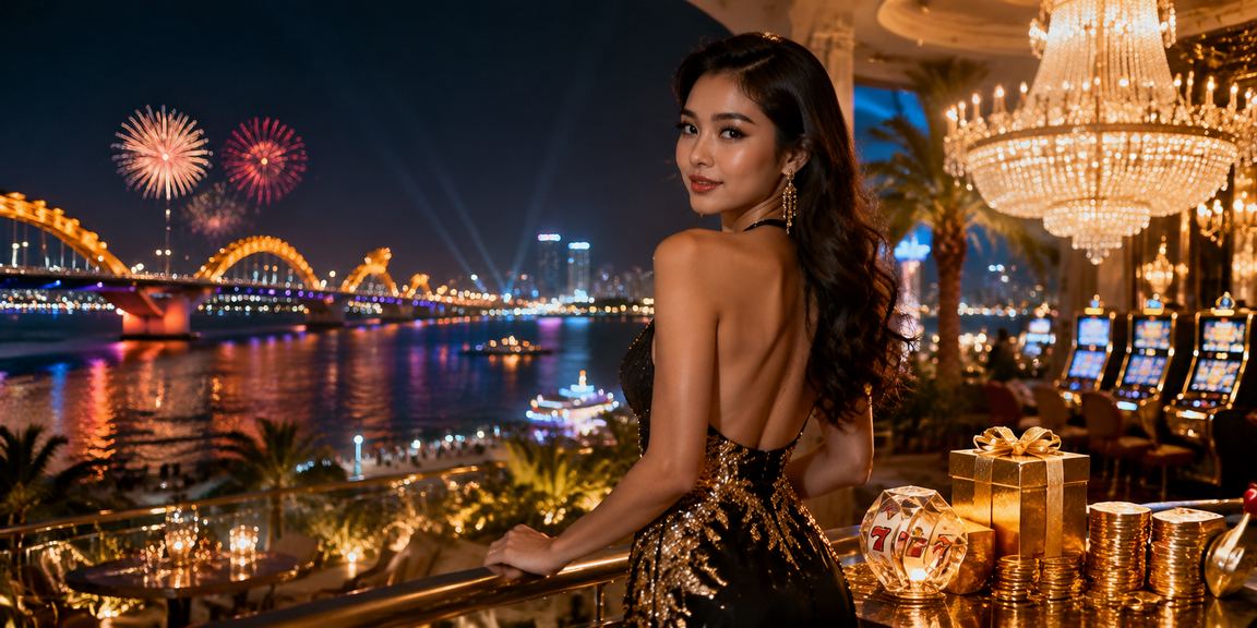 Người dùng Đà Nẵng chơi slot game trên bãi biển qua di động 1895